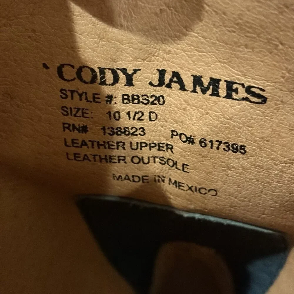 NWT Demo Try On Cody James Men’s Western Boots Navy BBS20 Size 10.5 Cowboy